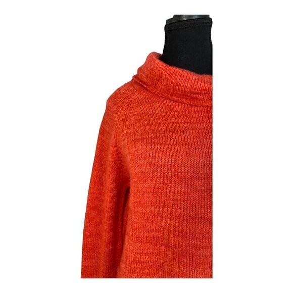 MANGUUN Oversized Orange Knit Sweater Size Medium - Picture 9 of 11